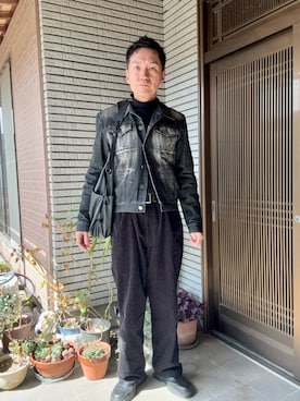 「GU（ジーユー）のアイテム（バッグ）」を使った、sinhasiさん（メンズ・177cm）の春コーディネート