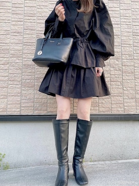 「海」｜「アイテム（ブーツ）」を使った、rikuさん（レディース・151cm）の春コーディネート