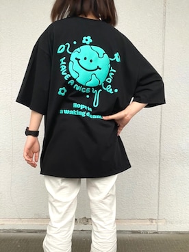 「発泡プリント」｜焼きどんぐりさん（レディース・153cm）の春コーディネート