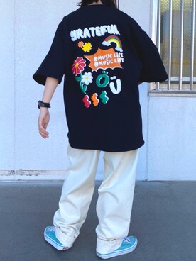 「発泡プリント」｜焼きどんぐりさん（レディース・153cm）の夏コーディネート