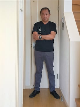 「アイテム（腕時計、ブラック系）」を使った、takewearさん（メンズ・174cm）の夏コーディネート