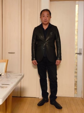 「アイテム（ポロシャツ）」を使った、takewearさん（メンズ・174cm）の秋コーディネート
