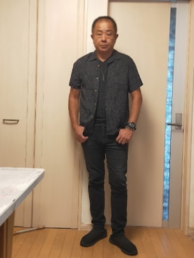 「AZUL by moussy（アズールバイマウジー）のアイテム（Tシャツ/カットソー）」を使った、takewearさん（メンズ・174cm）の秋コーディネート