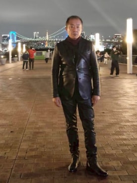 「アイテム（テーラードジャケット）」を使った、takewearさん（メンズ・174cm）の秋コーディネート