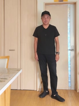 「アイテム（スリッポン）」を使った、takewearさん（メンズ・174cm）の秋コーディネート