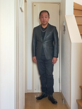「Harrods（ハロッズ）のアイテム（ジャケット/アウター）」を使った、takewearさん（メンズ・174cm）の秋コーディネート