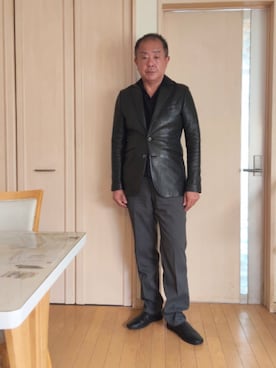 「アイテム（ポロシャツ）」を使った、takewearさん（メンズ・174cm）の秋コーディネート