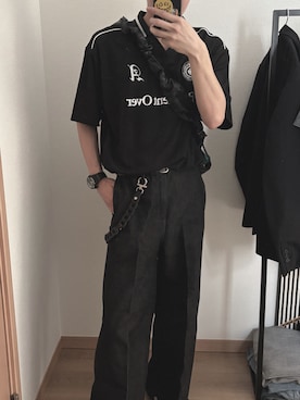 「アイテム（ウォレットチェーン）」を使った、kanato_wearさん（メンズ・176cm）の秋コーディネート