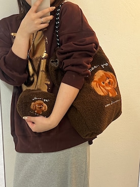 「アイテム（ポーチ）」を使った、ayuriさん（レディース・153cm）の秋コーディネート