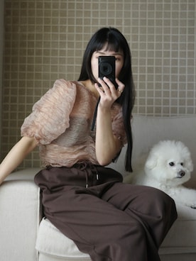 「EN NEUME（エンノイム）のアイテム（トップス）」を使った、Maiさん（レディース・159cm）の春コーディネート