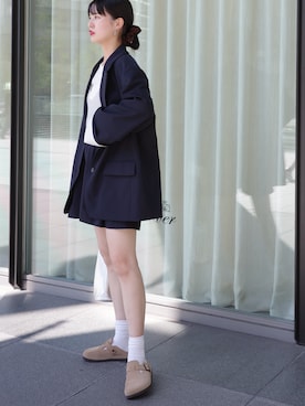 「EN NEUME（エンノイム）のアイテム（その他パンツ）」を使った、Maiさん（レディース・159cm）の秋コーディネート