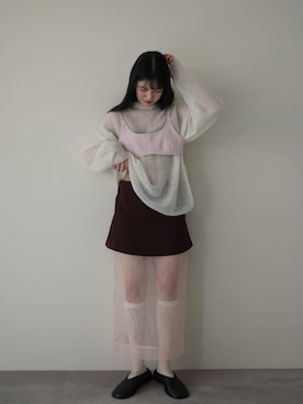 「アイテム（その他トップス）」を使った、Maiさん（レディース・159cm）の春コーディネート