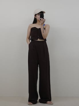 「韓国ファッション」｜「アイテム（サロペット/オーバーオール）」を使った、Maiさん（レディース・159cm）の夏コーディネート