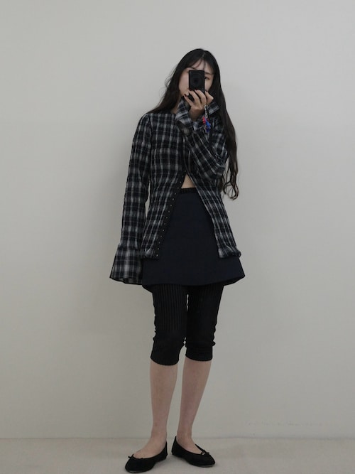 トップス en neume Smocked Check Blouse EN NEUME（エンノイム）の「Smocked Check Blouse（シャツ/ブラウス