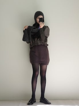 「アイテム（ニットキャップ/ビーニー）」を使った、Maiさん（レディース・159cm）の秋コーディネート