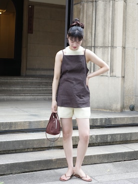 「EN NEUME（エンノイム）のアイテム」を使った、Maiさん（レディース・159cm）の夏コーディネート