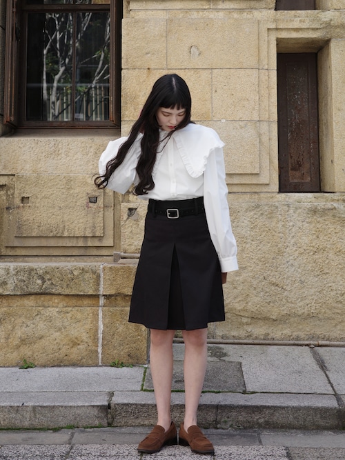 EN NEUME ブラウス シャツ Big Collar Frill Blouse レディース 