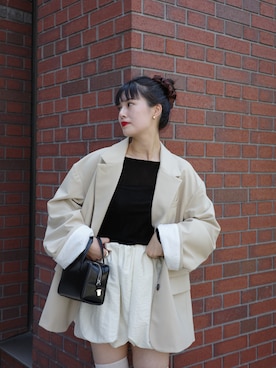 「EN NEUME（エンノイム）のアイテム（ジャケット/アウター）」を使った、Maiさん（レディース・159cm）の秋コーディネート