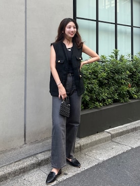 「Riberry（リベリー）のアイテム」を使った、Risaさん（レディース・165cm）の夏コーディネート