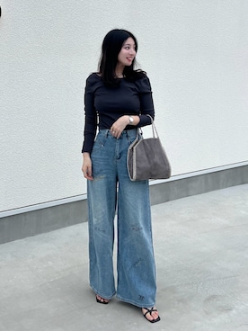「GRL（グレイル）のアイテム（シューズ）」を使った、Risaさん（レディース・165cm）の春コーディネート