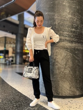 「ジム」｜「アイテム（ジャケット/アウター）」を使った、SAKIEHANさん（レディース・166cm）の夏コーディネート