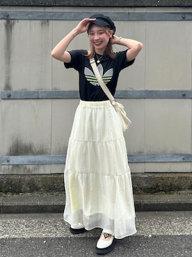 「インスタやってます」｜Maika🦖さん（レディース・163cm）の夏コーディネート