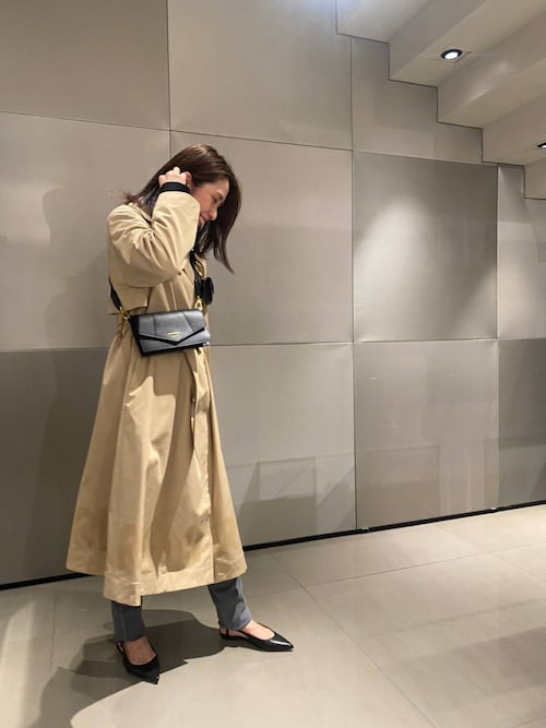 EMPORIO ARMANI ベージュロングコート EMPORIO ARMANI ベージュ ロングコート EMPORIO ARMANI ベージュ