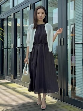 「シアーカーディガン」｜Couture Broochさん（レディース・162cm）の夏コーディネート
