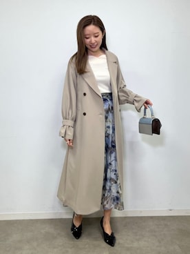 「24ssトレンド」｜「アイテム（トレンチコート）」を使った、Couture Broochさん（レディース・162cm）の冬コーディネート
