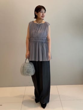 「大人ガーリー」｜「アイテム（チュニック）」を使った、Couture Broochさん（レディース・150cm）の秋コーディネート
