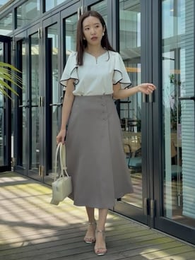 「配色」｜Couture Broochさん（レディース・162cm）の夏コーディネート