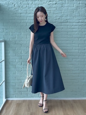 「デイリーカジュアル」｜「アイテム（ワンピース/ドレス）」を使った、Couture Broochさん（レディース・162cm）の夏コーディネート