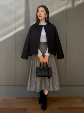 「アイテム（ブルゾン）」を使った、Couture Broochさん（レディース・162cm）の秋コーディネート