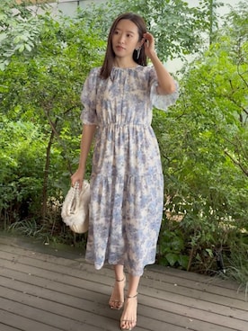 「デイリーカジュアル」｜「アイテム（ワンピース/ドレス）」を使った、Couture Broochさん（レディース・162cm）の夏コーディネート