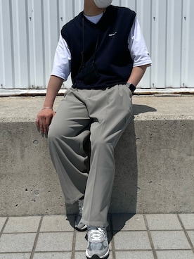 「Carhartt（カーハート）のアイテム（ベスト、ブルー系）」を使った、ryooot1205さん（メンズ）の夏コーディネート