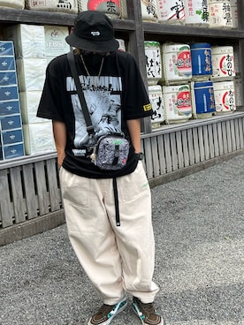 「ROLLING CRADLE（ローリングクレイドル）のアイテム（パンツ）」を使った、oseki6090さん（メンズ・174cm）の夏コーディネート