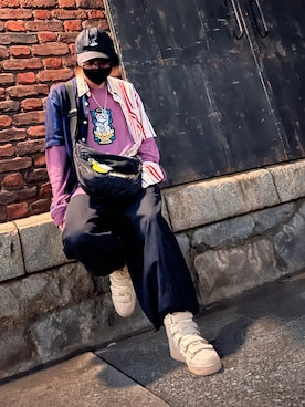 「ROLLING CRADLE（ローリングクレイドル）のアイテム（パンツ）」を使った、oseki6090さん（メンズ・174cm）の夏コーディネート