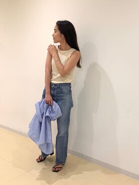 河村姫夏さん(レディース・152cm)の夏コーディネート