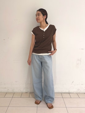 「Ungrid（アングリッド）のアイテム」を使った、河村姫夏さん（レディース・152cm）の夏コーディネート
