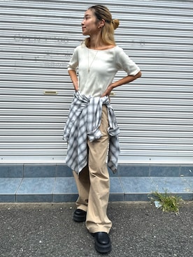 河村姫夏さん(レディース・152cm)の秋コーディネート