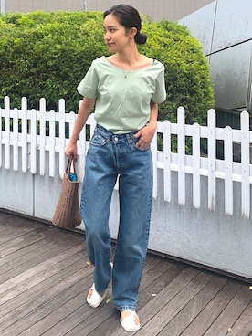 河村姫夏さん(レディース・152cm)の夏コーディネート