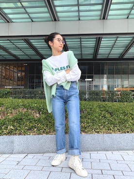 河村姫夏さん(レディース・152cm)の冬コーディネート