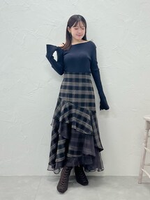 異素材使いティアードスカート｜マーキュリーデュオ（MERCURYDUO）公式