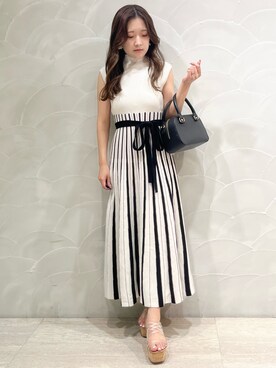 「MERCURYDUO（マーキュリーデュオ）のアイテム（ボストンバッグ）」を使った、aiveeさん（レディース・148cm）の夏コーディネート