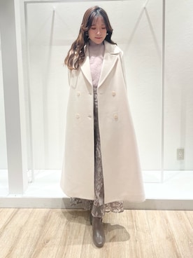 「MERCURYDUO（マーキュリーデュオ）のアイテム（チェスターコート）」を使った、aiveeさん（レディース・148cm）の秋コーディネート