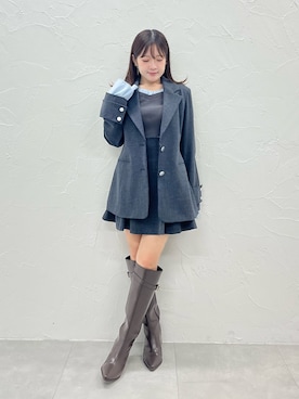 「アイテム（テーラードジャケット）」を使った、aiveeさん（レディース・148cm）の秋コーディネート