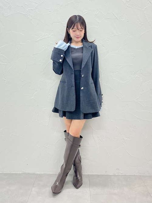 セール】【セットアップ着用可】フィットアンドフレアジャケット