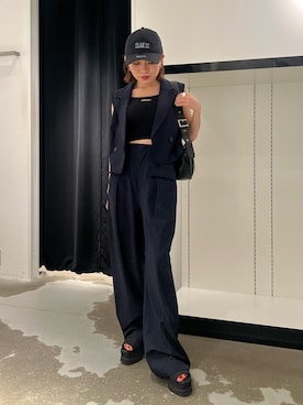 「ジレ」｜石黒芹奈さん（レディース・148cm）の夏コーディネート
