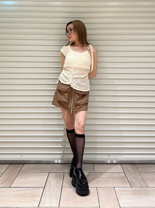 CALNAMUR（カルナムール） タンクトップ ノースリーブ アシメスリーブ 