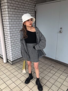 「MURUA（ムルーア）のアイテム（テーラードジャケット）」を使った、SERINAさん（レディース・148cm）の春コーディネート